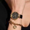 Olivia Burton Minima Bee T-Bar Gold & Black Quartz 36mm Ladies Watch 24000099
