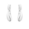 Georg Jensen Reflect Organic Shaped Silver Drop Earrings 20001088