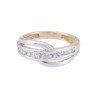 9ct 2 Colour Gold Cubic Zirconia Channel Set Ring