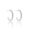 Silver Cubic Zirconia Hoop Earrings