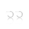 Silver Cubic Zirconia Hoop Earrings