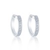 Silver Cubic Zirconia Hoop Earrings