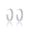 Silver Cubic Zirconia Hoop Earrings