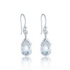 Sterling Silver Cubic Zirconia Teardrop Earrings