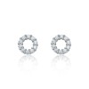 Sterling Silver Cubic Zirconia Circle Earrings