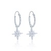 Sterling Silver Celestial Star Drop Earrings 
