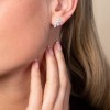 Silver Cubic Zirconia Marquise Climber Earrings
