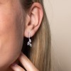 Silver Marquise Cubic Zirconia Drop Earrings