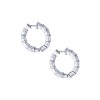 Silver Emerald Cut Cubic Zirconia Earrings