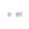 Silver Cubic Zirconia Star Studded Earrings