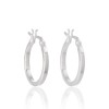 Silver Medium Flat Hoops