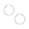 Silver Twist Hoop Earrings