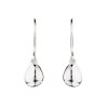 Silver Pebble Drop Earring