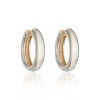 Sterling Silver Yellow Gold Plated Medium Hoop Earrings