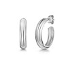 Silver Open Hoop Earrings