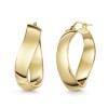 Gold Plated Silver Twist Hoop Earrings