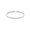 Silver Cubic Zirconia Double Row Tennis Bracelet