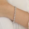Silver Cubic Zirconia Cluster Bracelet