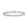 Silver Cubic Zirconia Tennis Style Bracelet