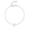 Silver Single Heart Bracelet