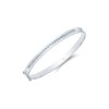 Silver Brilliant Cut Cubic Zirconia Bangle