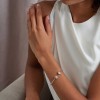 Silver Polished Double Heart Cuff Bangle