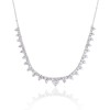 Silver Cubic Zirconia Fancy Drop Necklet