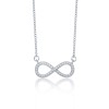 Silver Cubic Zirconia Infinity Necklace