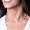 Silver Cubic Zirconia Tennis Necklace