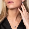 Silver White Cubic Zirconia Octagon Necklace