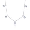 Silver Round Cubic Zirconia Necklet
