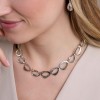 Silver Textured Chain Link Necklet