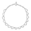 Silver Textured Chain Link Necklet
