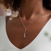 Silver Double Pebble Drop Necklet