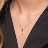 Silver Pear Cubic Zirconia Solitaire Pendant
