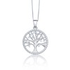 Silver Cubic Zirconia Tree of Life Pendant
