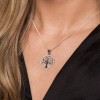 Silver Cubic Zirconia Tree of Life Pendant