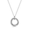 Silver Triple Twist Circle Pendant