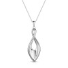 Silver Abstract Twist Pendant