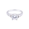 Silver Brilliant Cut Cubic Zirconia Solitaire Ring