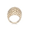 14ct Yellow Plated Silver Textured Dome Ring