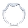 Silver Concave Pebble Ring
