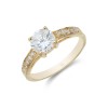 Yellow Gold Plated Cubic Zirconia Solitaire Ring