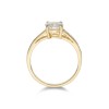 Yellow Gold Plated Cubic Zirconia Solitaire Ring