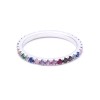 Silver 'Rainbow' Cubic Zirconia Eternity Ring
