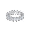 Silver Cubic Zirconia Marquise Cut Fancy Band Ring
