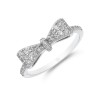 Silver Cubic Zirconia Bow Ring