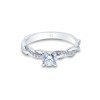 Platinum Brilliant Cut 0.65ct Diamond Twist Solitaire Ring