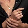 Sterling Silver Yellow Gold Plated Ridged Ring