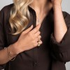 Sterling Silver Yellow Gold Plated Ridged Ring